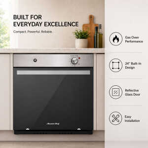MASTERCHEF 24" BUILT-IN GAS OVEN  STAINLESS STEEL 120V | MC-HGE60VGTL - Image 