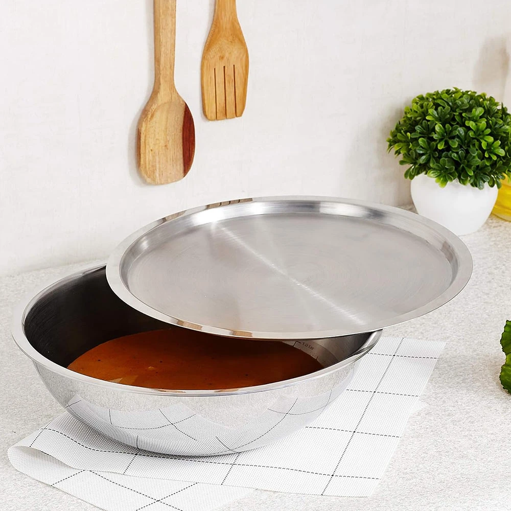 Stainless steel basin with lid for the countertop