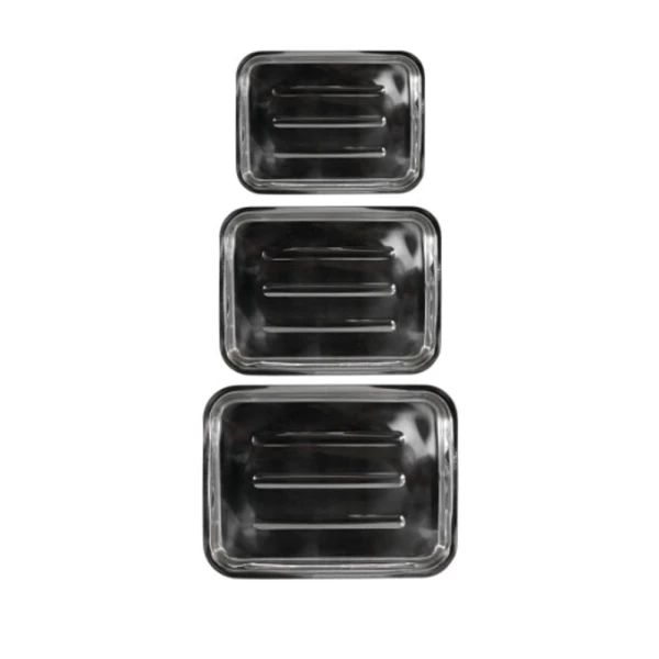Emerald stainless steel roasting trays in 3 sizes