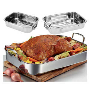 EMERALD STAINLESS STEEL ROASTING TRAY | VARIETY - Image 