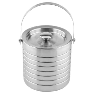 EMERALD STAINLESS STEEL DOUBLE WALL ICE BUCKET RIBBED 1.5L | MH-533/C
