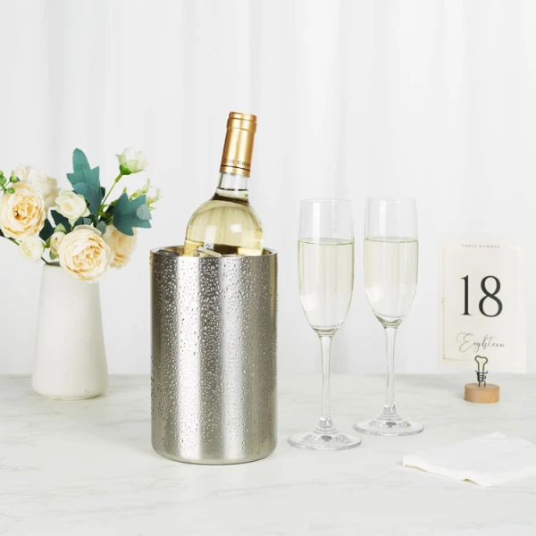 EMERALD DOUBLE WALL WINE CHILLER BUCKET 12X20CM | MH-68/A - Image 
