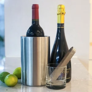 EMERALD DOUBLE WALL WINE CHILLER BUCKET 12X20CM | MH-68/A - Image 