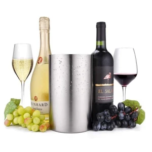 EMERALD DOUBLE WALL WINE CHILLER BUCKET 12X20CM | MH-68/A - Image 
