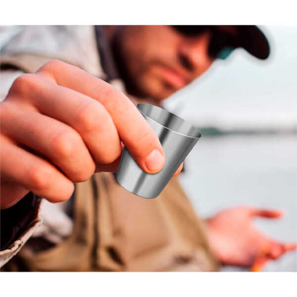 EMERALD 30ML STAINLESS STEEL SHOT GLASS SET 6 PCS | MH-SH.GL/30 - Image 