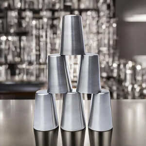 EMERALD 60ML STAINLESS STEEL SHOT GLASS SET 6 PCS  | MH-SH.GL/60 - Image 
