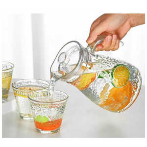 KAZA 5-PCS GLASS PITCHER SET, 4 TUMBLERS + 1 JUG | MK-DGALWY05 - Image 