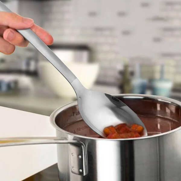 MUKHI STAINLESS STEEL SERVING SPOON 35.5X7 | MUK21262 - Image 