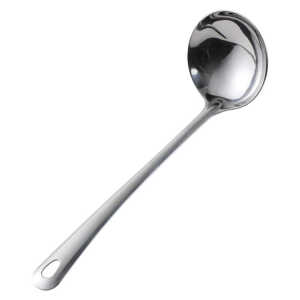 MUKHI STAINLESS STEEL SOUP LADLE 34X9CM | MUK21263 - Image 