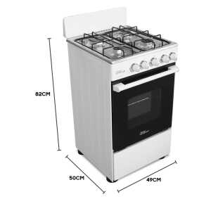 PREMIUM WHITE GAS RANGE 20" 4 BURNERS | PGS2000 - Image 