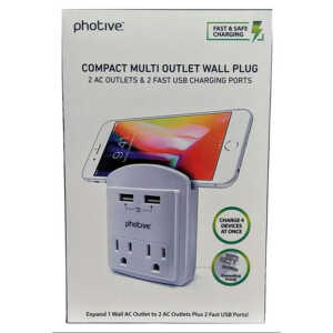 PHOTIVE COMPACT USB WALL PLUG | PHO-73529