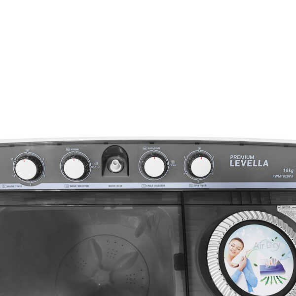 PREMIUM TWIN TUB 10KG WHITE WASHING MACHINE | PWM1020PX - Image 