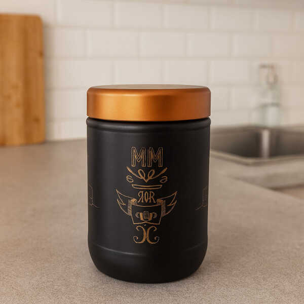 PREMIUM  660 ML BLACK TOUCH JAR | S-981 - Image 