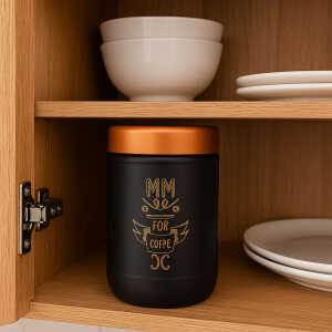 PREMIUM  660 ML BLACK TOUCH JAR | S-981 - Image 