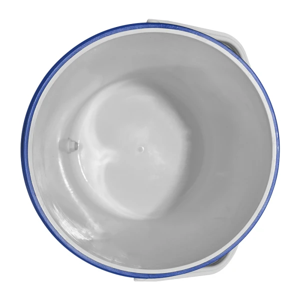 Top-down view of an empty insulated jug.