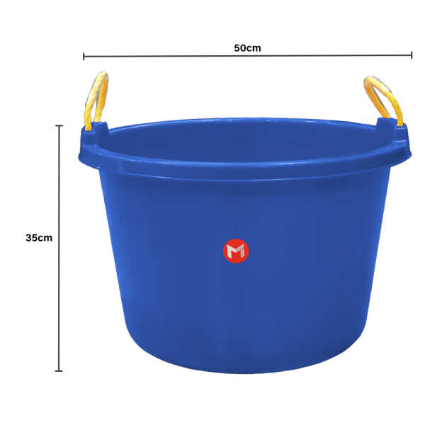 MILAN 42L PLASTIC TUB W/ NYLON ROPE HANDLE | 5146 - Image 
