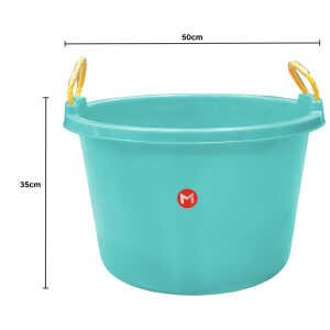 MILAN 42L PLASTIC TUB W/ NYLON ROPE HANDLE | 5146 - Image 