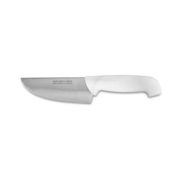 Chef’s knife with ergonomic white grip