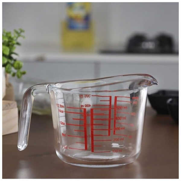GLASS MEASURING JUG WITH SCALE CLEAR 500ML | 82276 - Image 