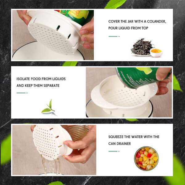 MINI PLASTIC WHITE CAN STRAINER | 82969 - Image 