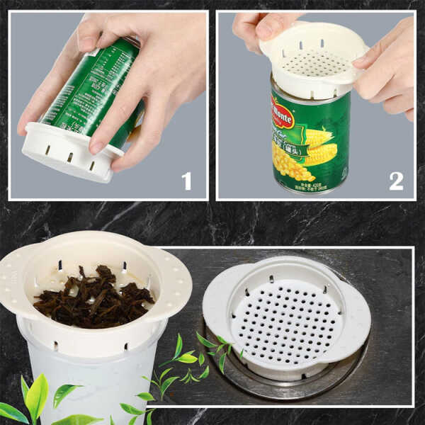 MINI PLASTIC WHITE CAN STRAINER | 82969 - Image 