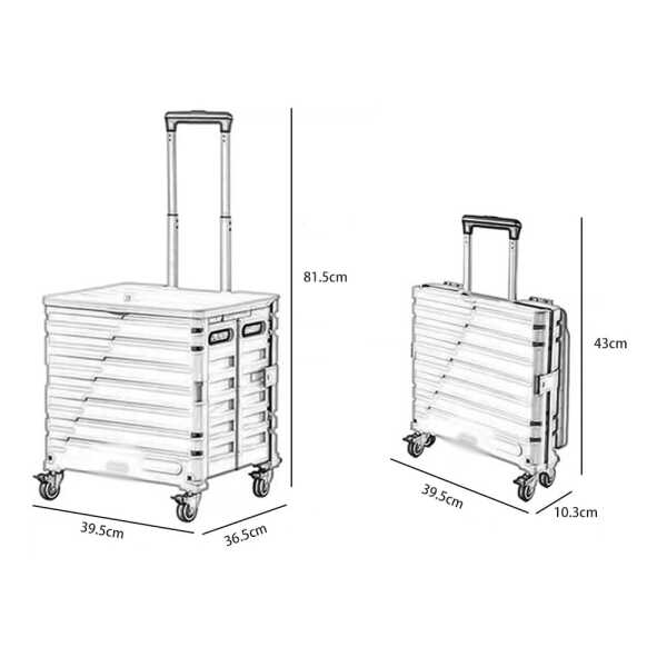 PLASTIC ORGANIZER WITH WHEELS, LID & HANDLE | 86134 - Image 