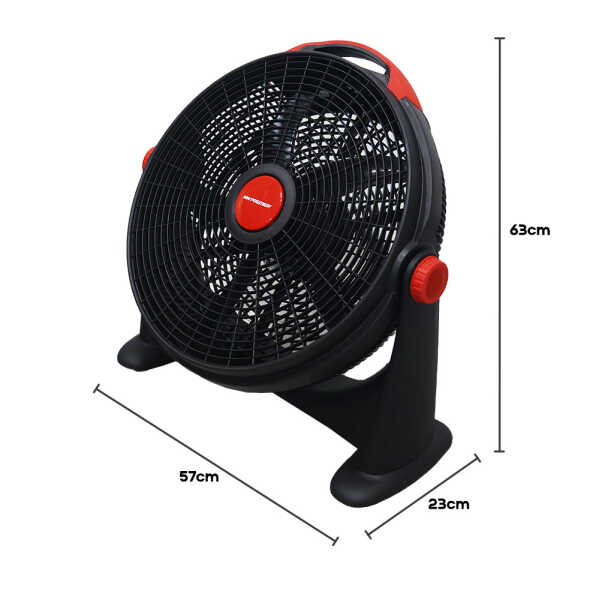 PREMIER 20" FLOOR FAN W/ REMOTE 110V BLACK | AB-8703BXR(B) - Image 