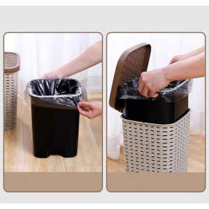 PLASTIC PEDAL DUSTBIN LARGE | BP-2358 - Image 