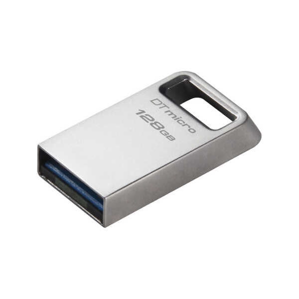 KINGSTON 128GB DATA TRAVELER MICRO USB FLASH DRIVE W/ULTRA-SM PREMIUM METAL DESIGN | DTMC3G2/128GB - Image 