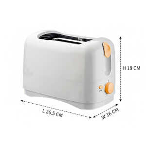 PREMIER 2-SLICES TOASTER WHITE 700WATT | ED-6600 - Image 