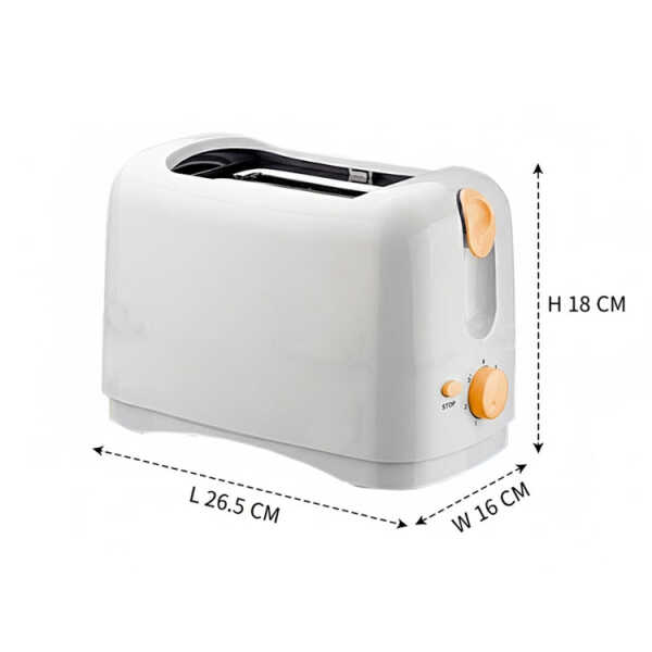 PREMIER 2-SLICES TOASTER WHITE 700WATT | ED-6600 - Image 