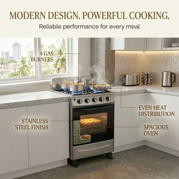 PREMIER 20" 4BURNER GAS RANGE SS | EF-8219NG204SSARTE - Image 