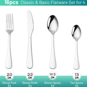 EPICURE STAINLESS STEEL CUTLERY SET 16PCS | EP-16PCS-2 - Image 