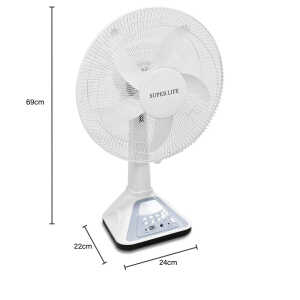 SUPERLIFE 16" RECHARGEABLE SOLAR TABLE FAN SET | KL-316M - Image 