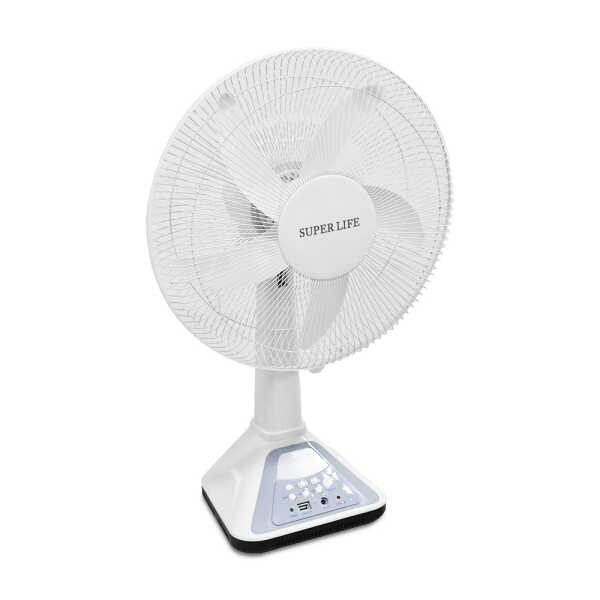 SUPERLIFE 16" RECHARGEABLE SOLAR TABLE FAN SET | KL-316M - Image 