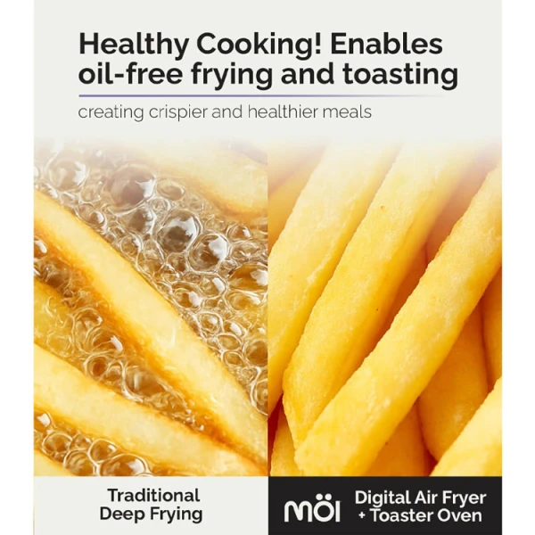 MOI 26 QT DIGITAL AIR FRYER OVEN STAINLESS STEEL | MAFO26QTSSGM - Image 