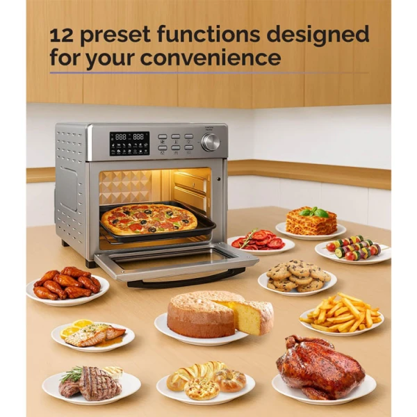MOI 26 QT DIGITAL AIR FRYER OVEN STAINLESS STEEL | MAFO26QTSSGM - Image 