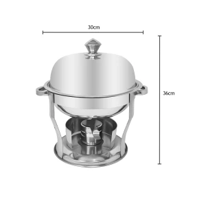 EMERALD 3LTR REGULAR ROUND CHAFING DISH | MH-11053 - Image 