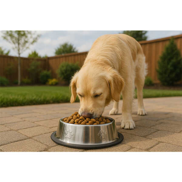 EMERALD REGULAR DOG BOWL EMBOSSED DESIGN | VARIETY - Image 
