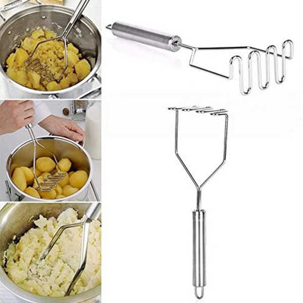 EMERALD STAINLESS STEEL POTATO MASHER | MH-663 - Image 