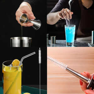 EMERALD MARVEL 13 PIECES COCKTAIL SHAKER SET | NEW-BARTEN/13 - Image 