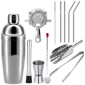 EMERALD MARVEL 13 PIECES COCKTAIL SHAKER SET | NEW-BARTEN/13 - Image 