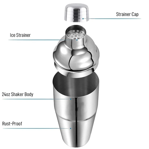 EMERALD MARVEL 5PIECES COCKTAIL SHAKER SET | NEW-BAR/5PC - Image 