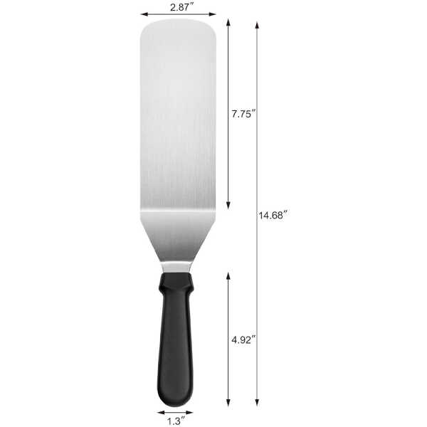 EMERALD STAINLESS STEEL WIDE SPATULA | NEW-PZSP - Image 