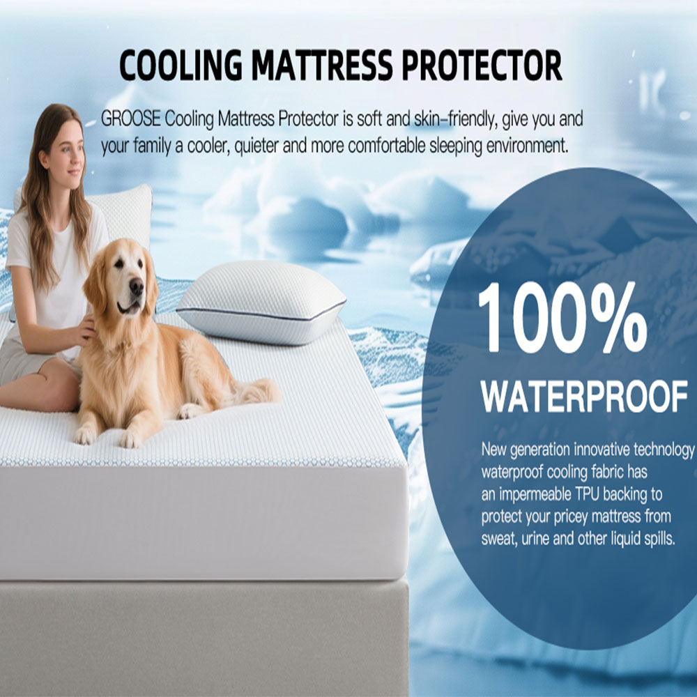 100% waterproof mattress protector shield against spills and pets.
