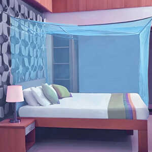 LOTUS QUEEN SIZE SQUARE MOSQUITO NET | R-10 - Image 