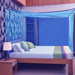LOTUS QUEEN SIZE SQUARE MOSQUITO NET | R-10 - Image 