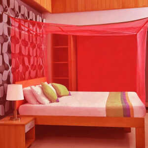 LOTUS QUEEN SIZE SQUARE MOSQUITO NET | R-10 - Image 