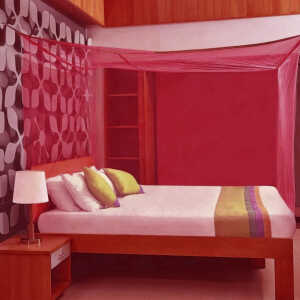 LOTUS QUEEN SIZE SQUARE MOSQUITO NET | R-10 - Image 