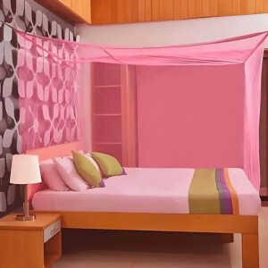 LOTUS QUEEN SIZE SQUARE MOSQUITO NET | R-10 - Image 